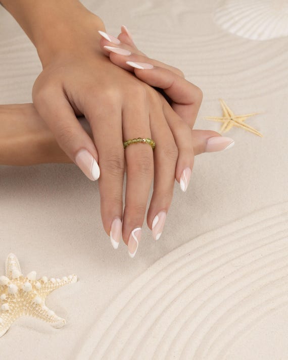 PERIDOT RING 3MM • August birthstone Leo Virgo • dainty friendship ring • gift for her • beaded stackable stretch water resistant • RIBS2AM