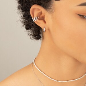 Ivy Leaf Ear Cuff • Gold or Silver Adjustable Wrap • no piercing needed image 3