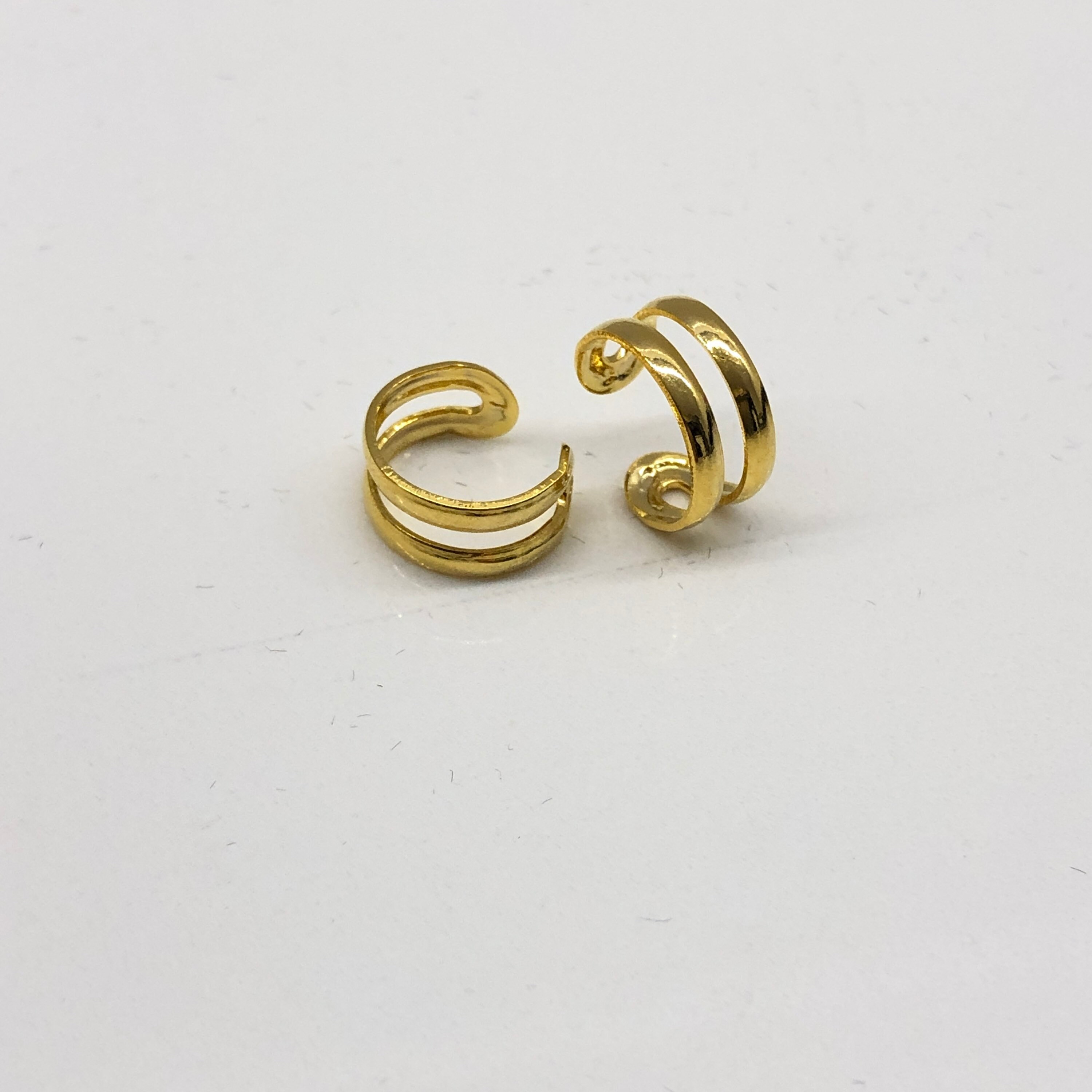 Ear Cuff Gold Double Hoop Ear Wrap Silver Ear Cuffs Fake Piercing Ear Stack Jewelry Accessory