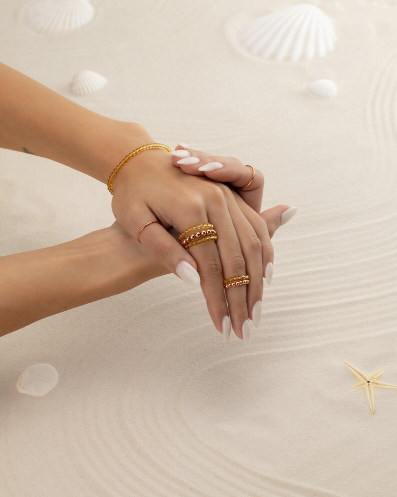 CITRINE TOE RING • November Birthstone • Scorpio Sagittarius • Dainty ...