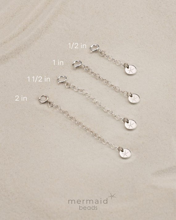 EXTENDER CHAIN • extension chain to make pendant necklace, bracelet, anklet or belly chain longer • clip on extension clasp