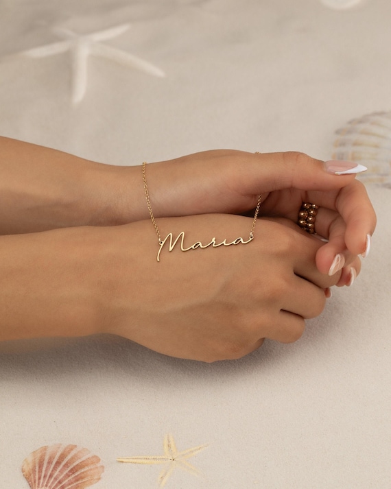 PERSONALIZED NAME NECKLACE • nickname or word • water resistant • bridesmaid gifts • birthday anniversary gift