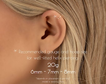 CARTILAGE HOOP • tiny helix ring • waterproof non-tarnish • dainty seamless twist open