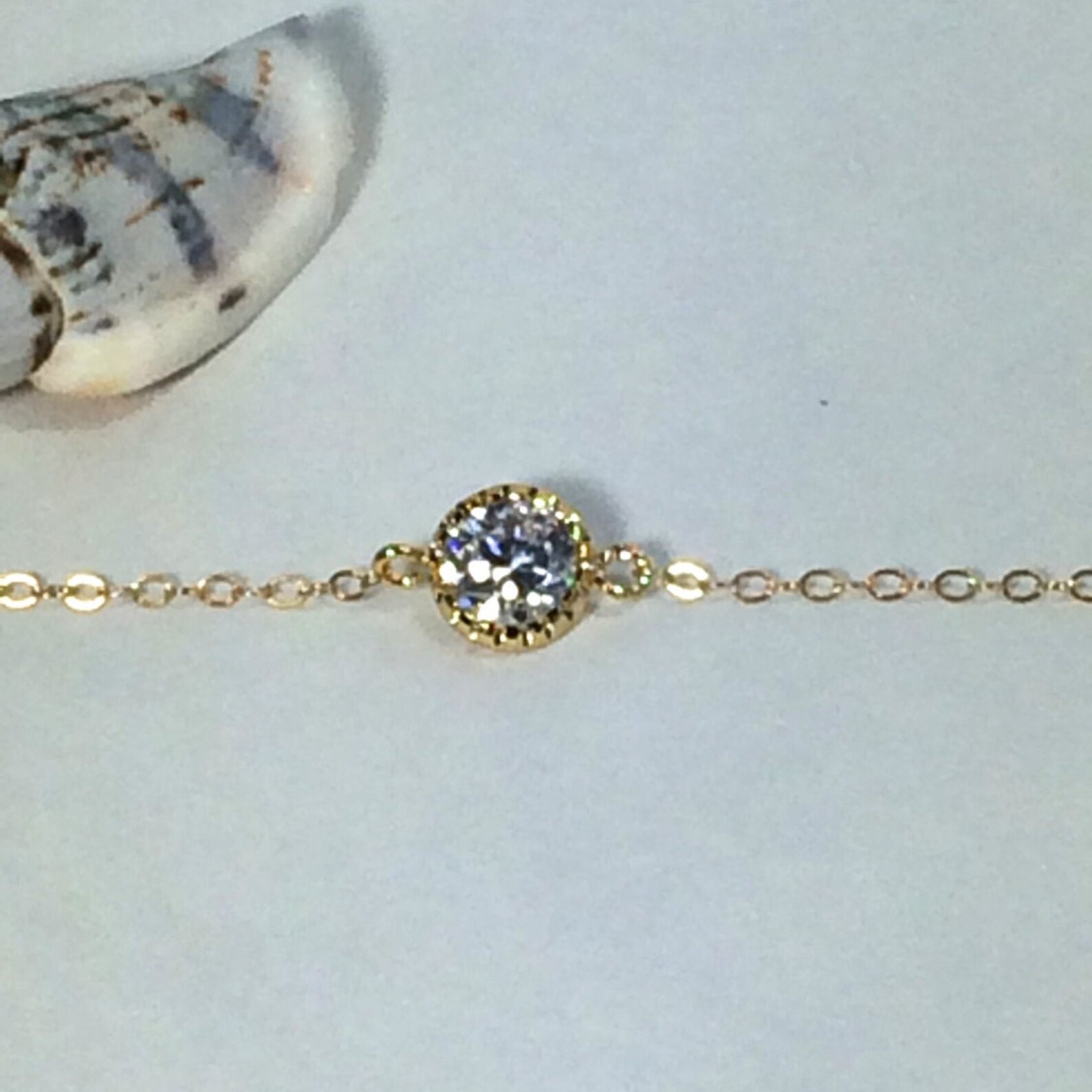 Diamond Anklet Gold Ankle Bracelet Crystal CZ Gold Filled Etsy