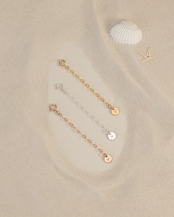 EXTENDER CHAIN for necklace • 2 inch extension chain to make pendant necklace longer • clip on extension clasp for belly chain