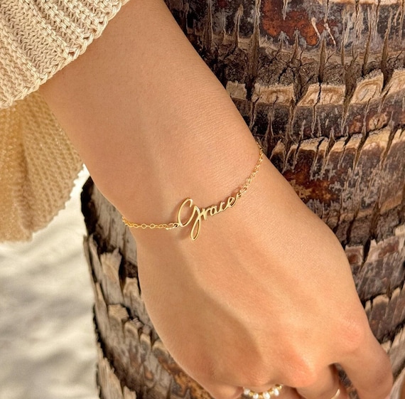 PERSONALIZED NAME BRACELET • perfect gift for her • beach anklet for women • dainty bracelet or anklet • water resistant • ANCC3AECAp