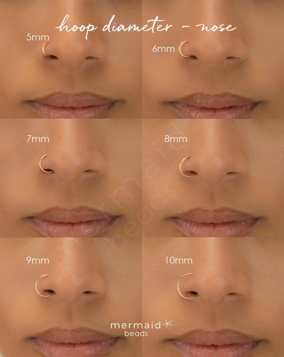 NOSE RING • seamless nose ring hoop • septum • gold nose ring • rose gold sterling silver • thin endless twist hoops • 22g 20g 18g • PISH2AQ
