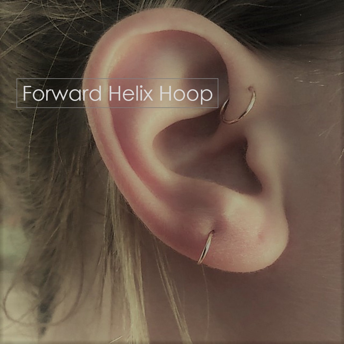 Forward Helix Hoop Earrings Tiny Ring Earring 3mm 4mm 5mm 6mm 7mm 8mm