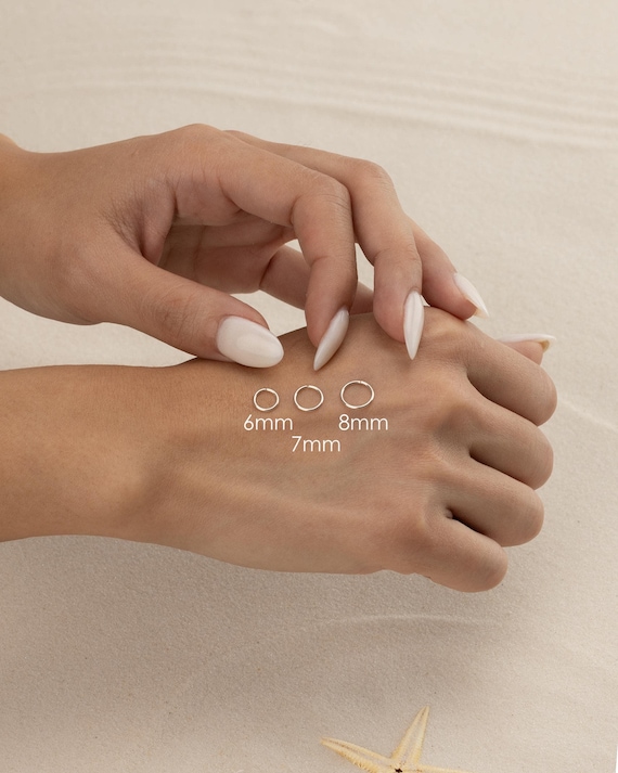 NOSE RING • small thin hoop • seamless twist open • waterproof • 14k gold filled, rose and sterling silver • 4mm 5mm 6mm 7mm 8mm 9mm