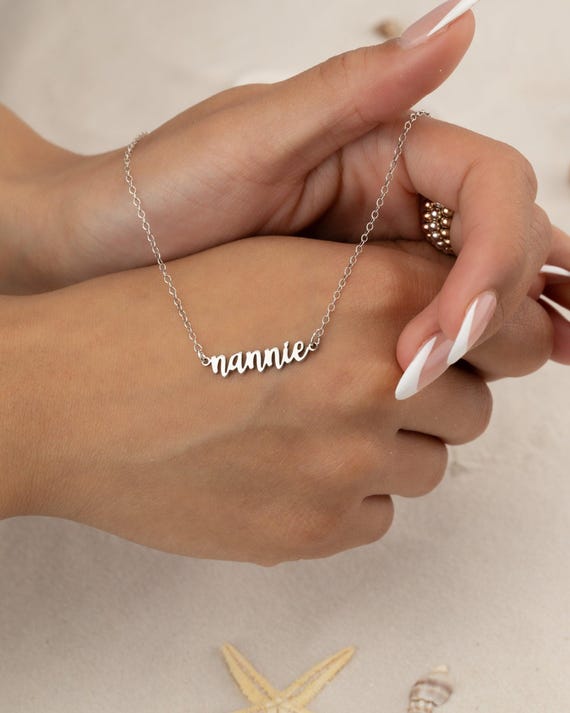 GRANDMOTHER PERSONALIZED NAME necklace • Abuela Gigi Grammy Grandma Granny Lola Mamaw Mimi  Nana Nanny • water resistant • mothers day gift