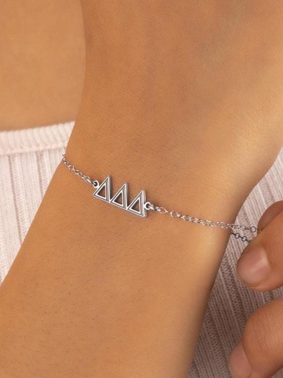 SORORITY GREEK LETTER bracelet • sorority sister gifts • Delta Kappa Gamma Chi Omega Zeta Alpha Theta Omicron Pi Phi Mu Sigma Tau gifts