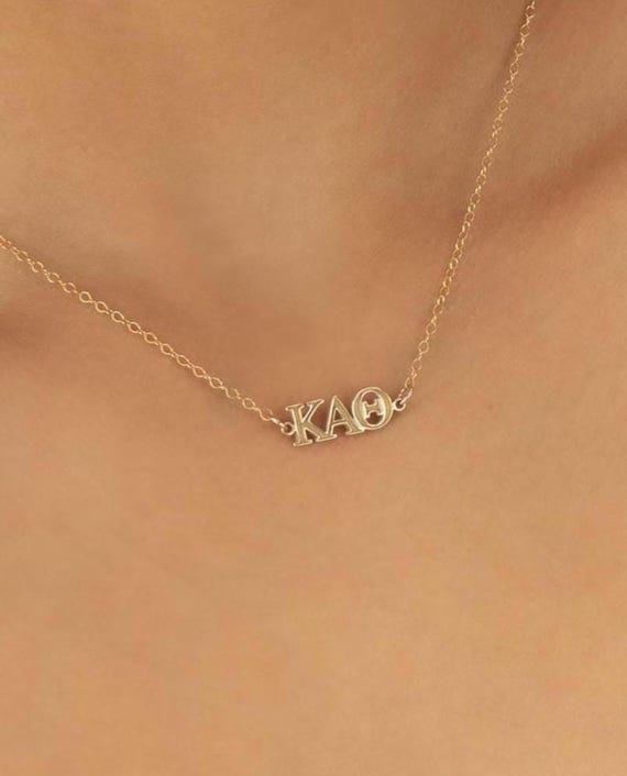 SORORITY GREEK LETTER pendant necklace • chi omega kappa gamma theta alpha phi zeta pi sigma xi delta tau psi omicron epsilon nu• NECC3AGMIp