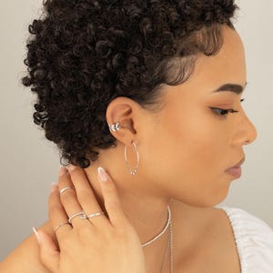 Ivy Leaf Ear Cuff • Gold or Silver Adjustable Wrap • no piercing needed image 8