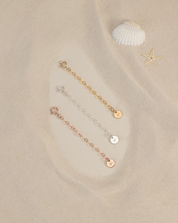 EXTENDER CHAIN for necklace • 2 inch extension chain to make pendant necklace longer • clip on extension clasp for belly chain