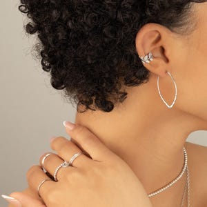 Ivy Leaf Ear Cuff • Gold or Silver Adjustable Wrap • no piercing needed image 9