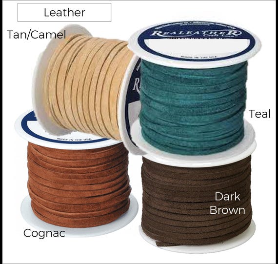Leather Necklace Cord Vegan Suede Cording for DIY Jewelry Projects Colored Suede Sold by the Inch String for Pendants Charm Bracelet Anklet