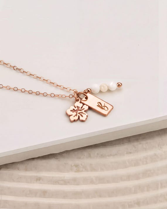 MULTI CHARM ENGRAVED necklace • initial • birthstone • genuine gemstones •  personalized tag charm pendant • gold, rose or sterling silver