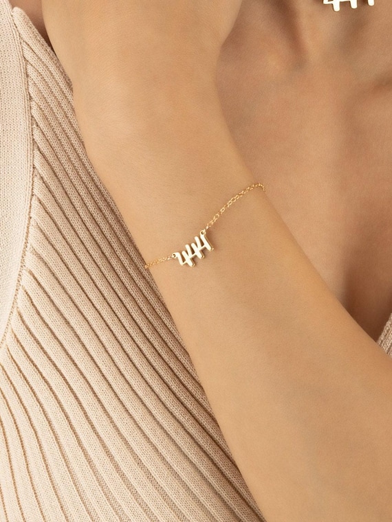 ANGEL NUMBER PERSONALIZED name bracelet • inspirational spiritual jewelry • 000 111 222 333 444 555 666 777 888 999 1111 1212 • BRCC3AABSp
