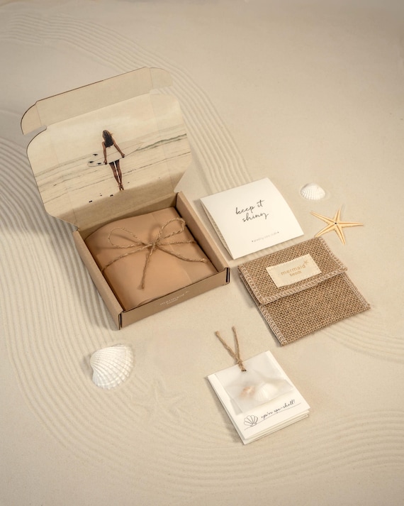 SMALL JEWELRY BOX • travel pouch • polishing cloth • seashells • gift box • gift packaging