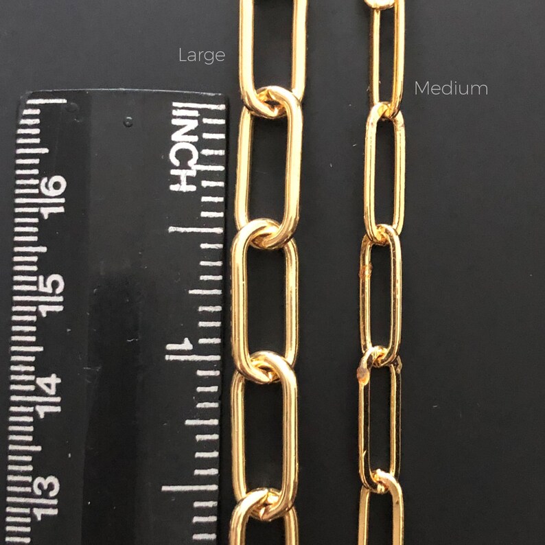 Rose Gold Paperclip Chain Necklace Chunky Gold Chain Bracelet Etsy