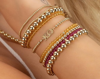 SORORITY GREEK LETTER beaded bracelet • sorority gift • Chi Omega Kappa Gamma Alpha Pi Beta Phi Delta Zeta Theta Sigma connector