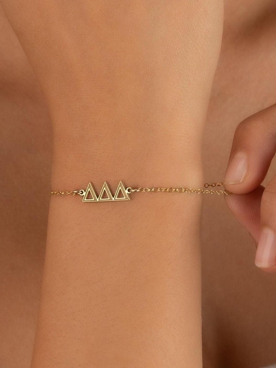 SORORITY GREEK LETTER bracelet • Kappa Delta Gamma Phi Mu Alpha Theta Pi Beta Chi Omega Zeta bid day rush • big little sister • BRCC3ADMIp