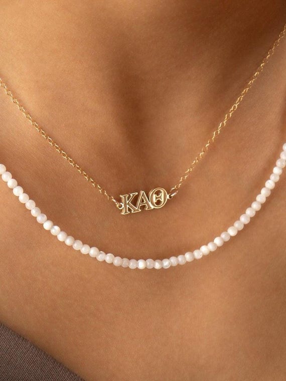 SORORITY GREEK LETTER pendant necklace • chi omega kappa gamma theta alpha phi zeta pi sigma xi delta tau psi omicron epsilon nu• NECC3AEMIp