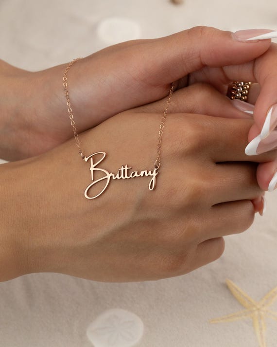MINIMALIST NAME NECKLACE • personalized gift • water resistant • bachelorette gifts