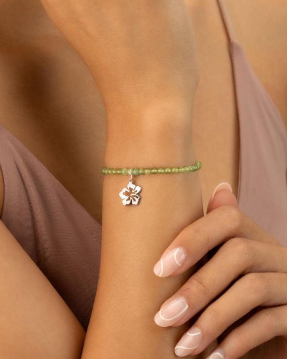 CITRINE CHARM BRACELET • personalized • november birthstone • leo virgo gifts • semi precious gemstone • stretch water resistant bracelet