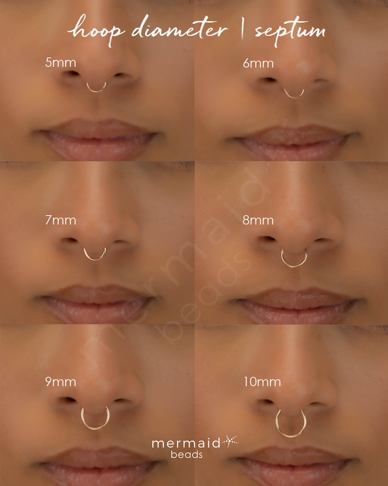 Nose Ring Septum Ring Cartilage Helix Tragus Rook Conch Daith Belly Button Endless Seamless Twist Hoops Gold Silver Rose Gold Mothers Day image 7