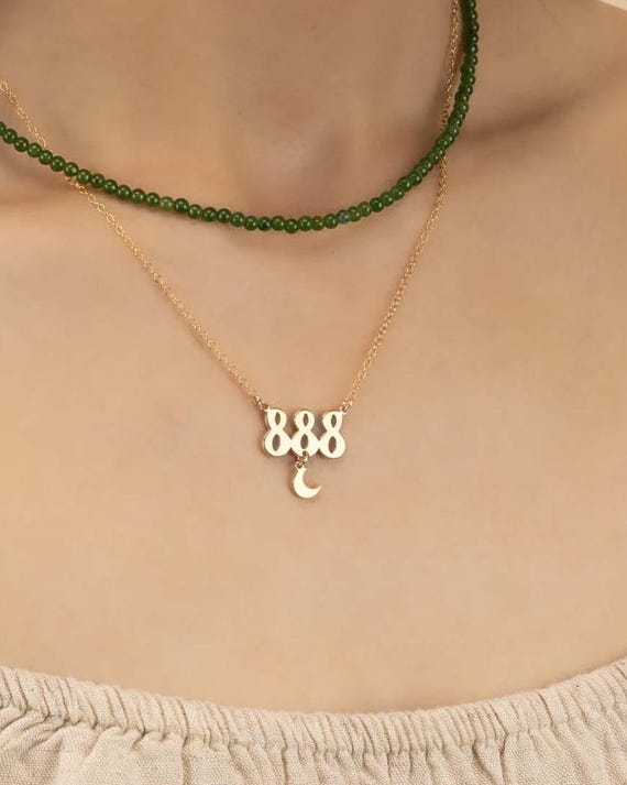 ANGEL NUMBER PERSONALIZED necklace with charm • inspirational spiritual jewelry • 000 111 222 333 444 555 666 777 888 999 1111 1212