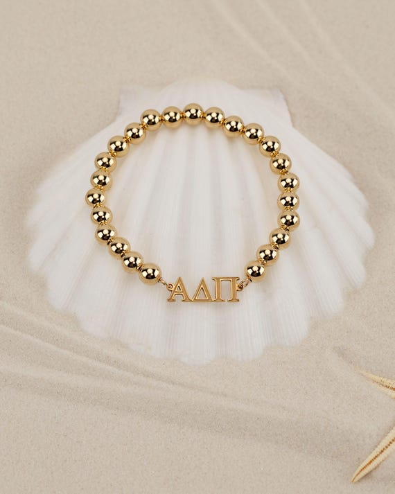SORORITY beaded bracelet • personalized greek letters • perfect initiation gift • rush bid day jewelry • sorority merch • big lil sis gbig