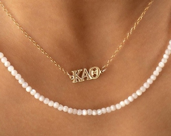 SORORITY GREEK LETTER pendant necklace • chi omega kappa gamma theta alpha phi zeta pi sigma xi delta tau psi omicron epsilon nu