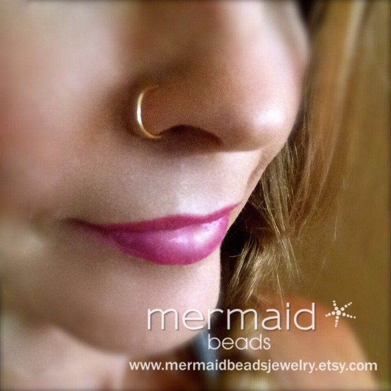 Fake Nose Ring Faux Nose Ring Fake Nose Ring Sterling Silver Etsy