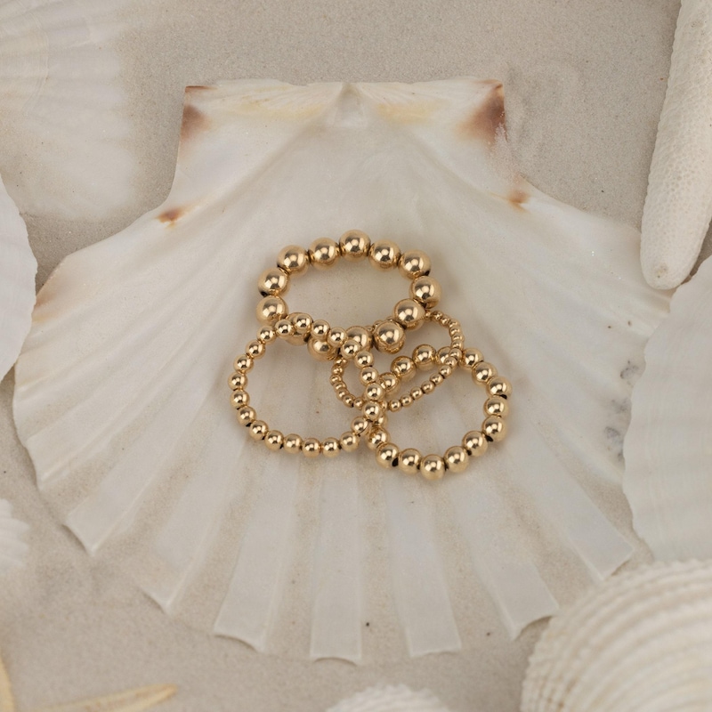 Mixed Metal Ball Ring - Etsy