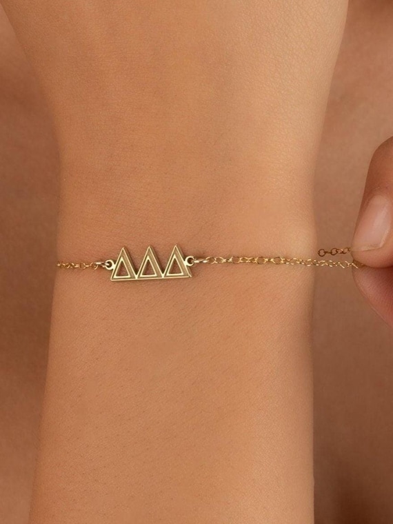 SORORITY GREEK LETTER bracelet • Kappa Delta Gamma Phi Mu Alpha Theta Pi Beta Chi Omega Zeta bid day rush • big little sister • BRCC3ADMIp