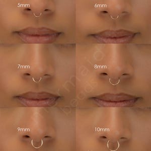 NOSE RING • waterproof • quality seamless twist hoop • 14k gold filled, rose or sterling silver image 16