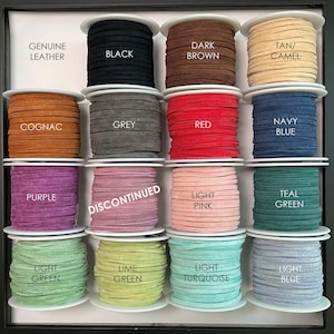 Leather Cord & Vegan Suede for Custom Jewelry Colored Leather String for Pendant Necklace Charm Bracelet Anklet DIY Make your own Jewelry