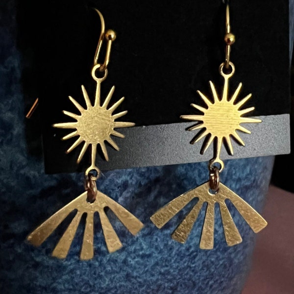 Sunfan Brass Earrings