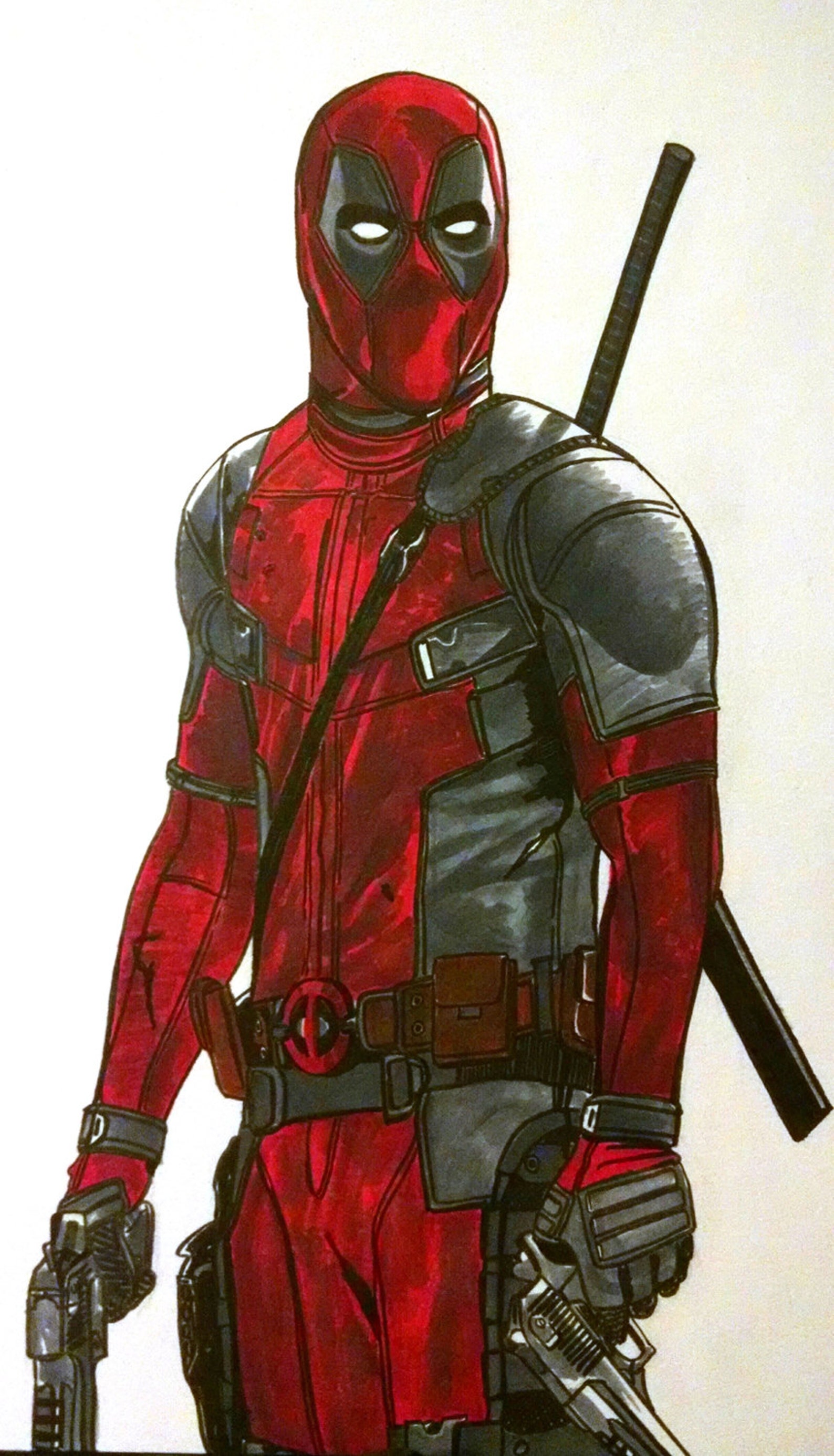 Deadpool dessin à lencre Original Etsy France