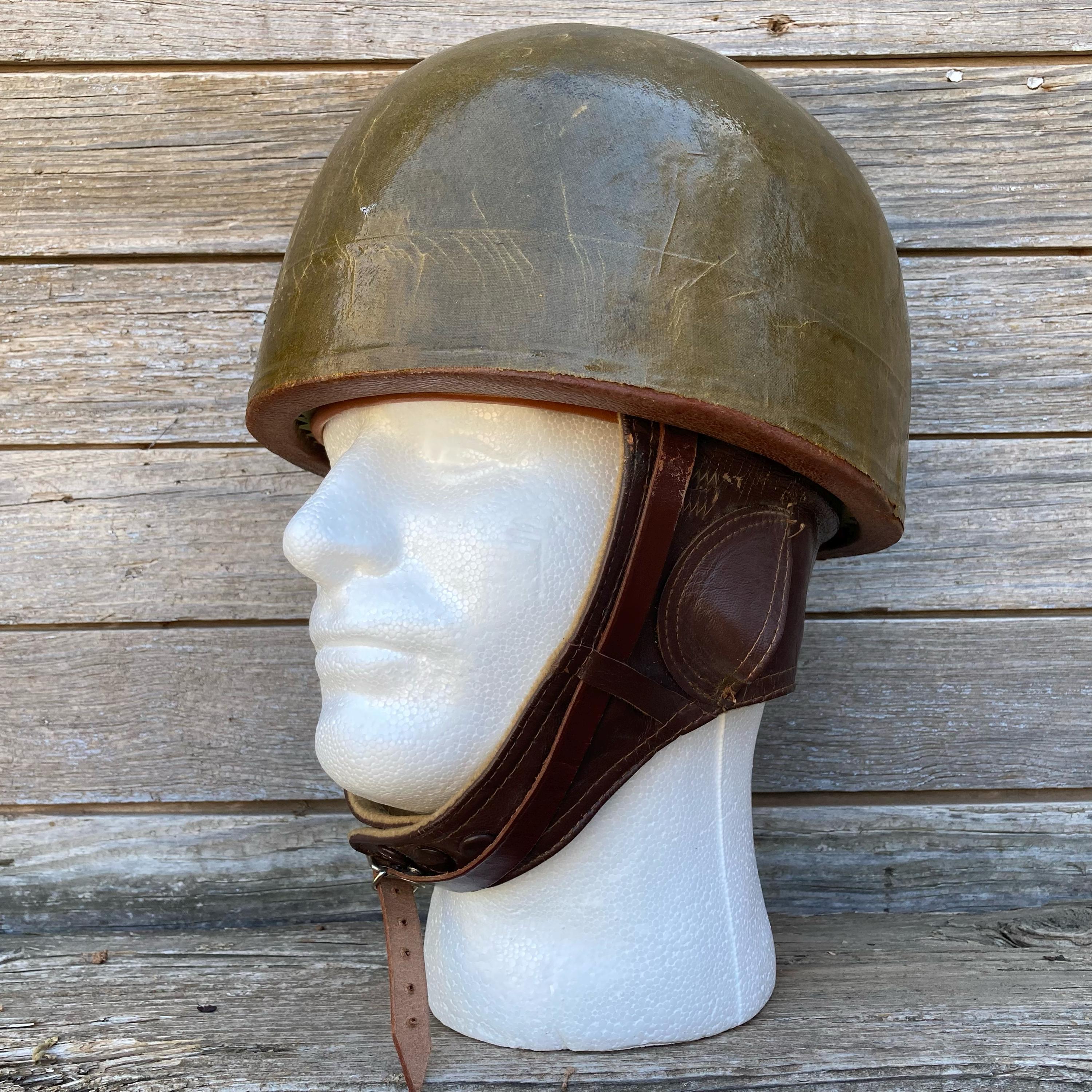 Vintage 1938 Style Belgian Pudding Bowl Motorcycle Helmet US 7 - Etsy