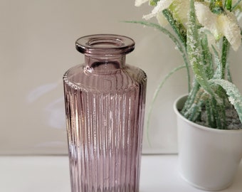Amethyst Glass Bottle Vase