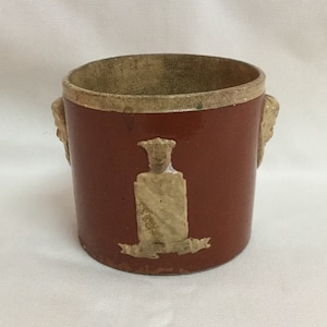 Late 18th C. French Mustard Jar // Pot / Rare / Antique / Gift Idea / Crock / France / Moutard / Sarreguemines / Ceramics /  Pottery //
