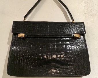 Vintage Rendl Original Alligator Purse // Handbag / Fashion / Style / Gift Idea / Accessories / Exotic / Clasp / Vintage / High End //