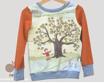 Organic, children's long-sleeved shirt made of jersey "Seasons", made from certified organic materials, child-friendly and comfortable, handmade in Lusatia