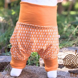 Organic children&#39;s grow-along pants / bloomers &quot;Blümchen&quot; jersey made of organic cotton