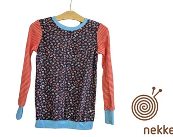 SALES organic children's long-sleeved shirt "Blümchen 2", jersey made of certified. biological substances