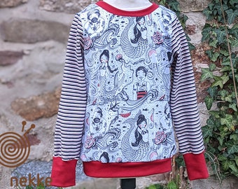 Organic children's long-sleeved shirt "Seaman", jersey made of organic cotton