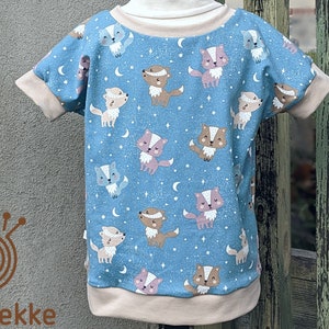 Organic children&#39;s T-shirt &quot;Little Wolf&quot;, jersey made of organic cotton