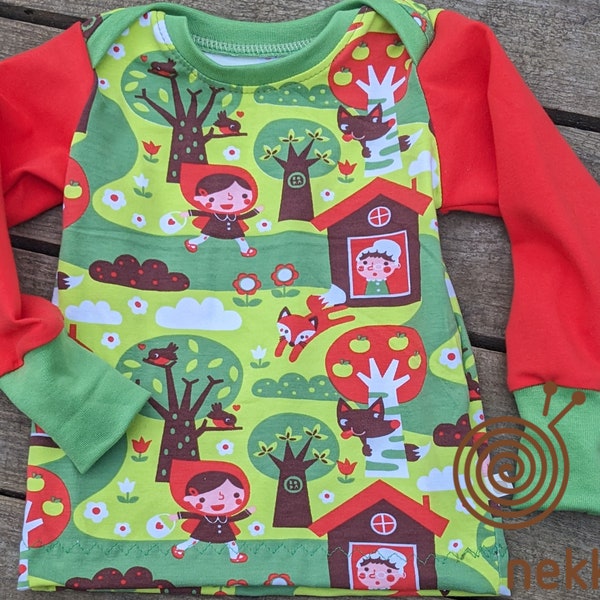 Bio Babyshirt "Rotkäppchen", Jersey aus Biobaumwolle, organic